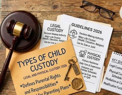 Diagram showing different types of child custody Diagram showing different types of child custody arrangements including joint and sole custody